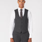 Slim Fit Polyviscose Suit Waistcoat - Charcoal