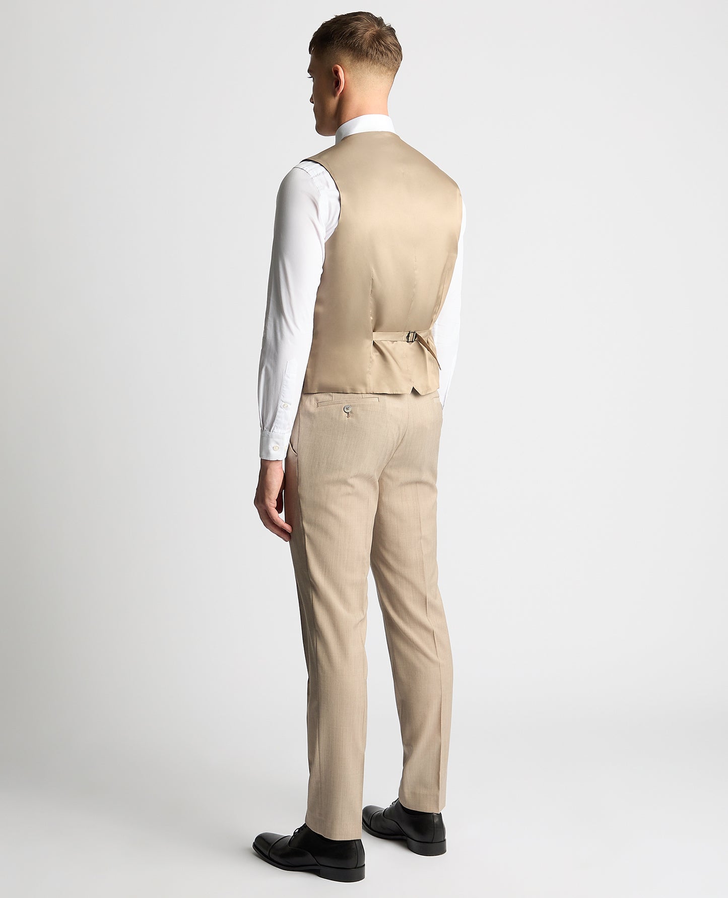 Wool-Rich Slim and Tapered Stone Suit - Waistcoat