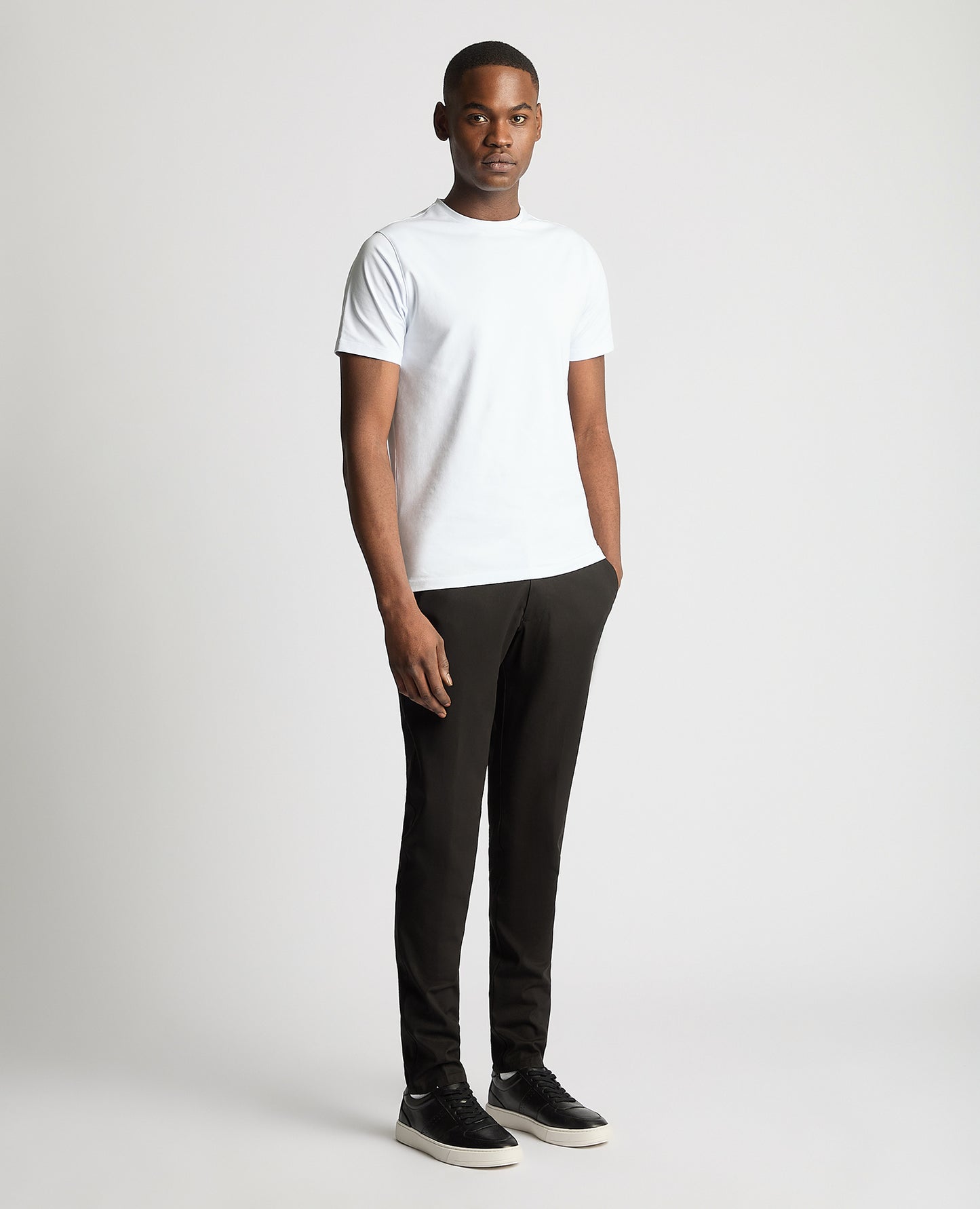 Slim Fit Stretch Trouser - Black