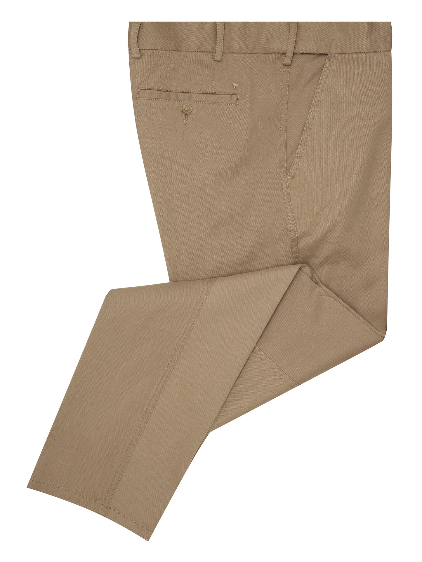 Expandable Waist Tapered Leg Chinos - Taupe