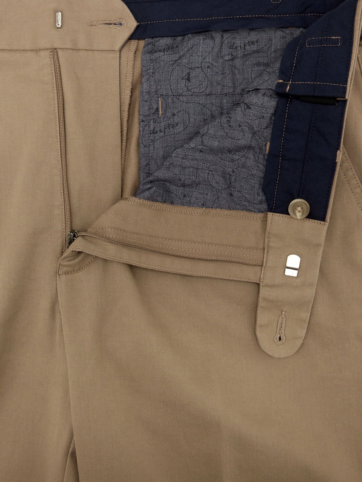 Expandable Waist Tapered Leg Chinos - Taupe