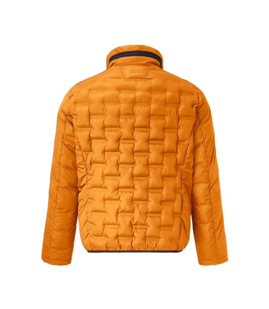 Quilted Puffer-style Coat - Mustard