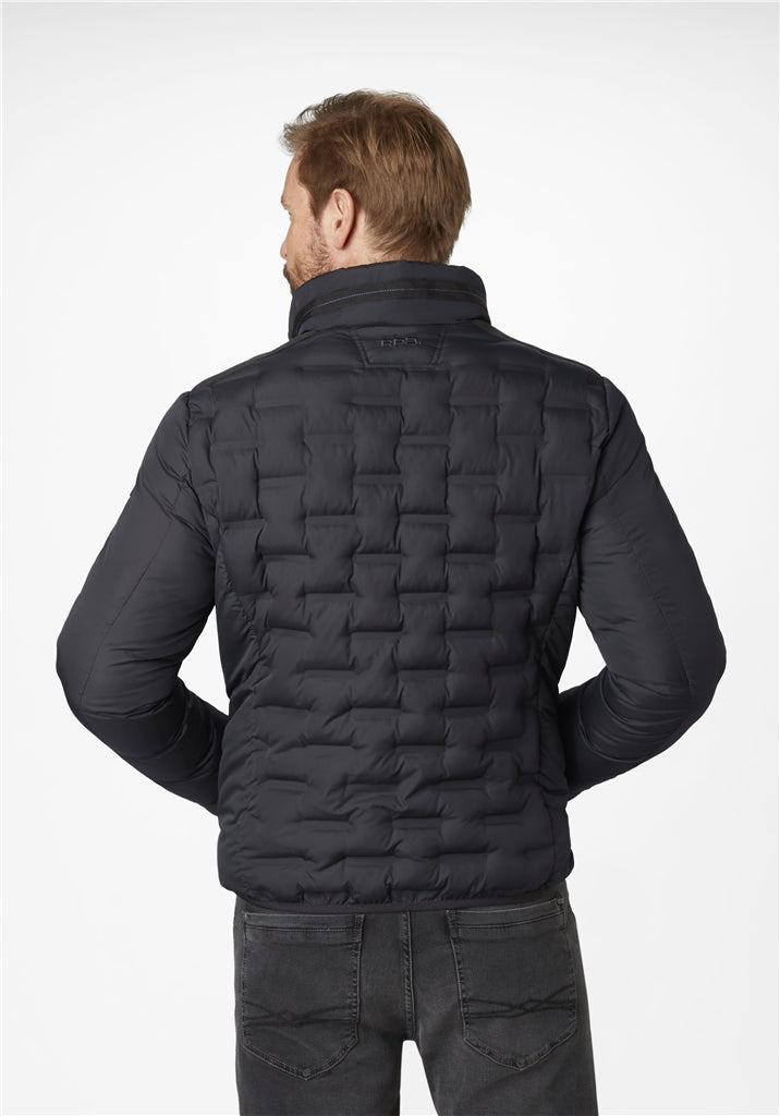 Quilted Puffer-style Coat - Navy