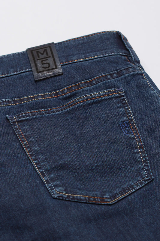 M5 Slim Clean Dark Denim - Rainbow Stitch