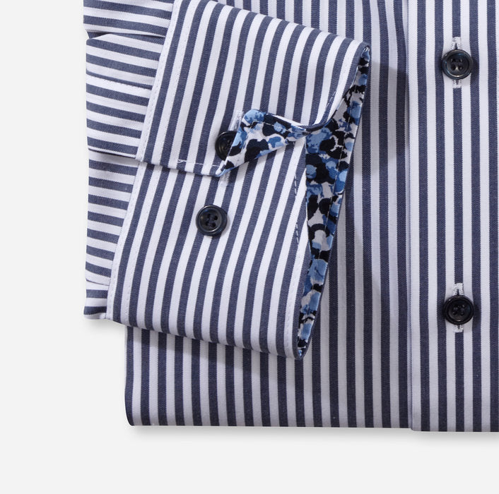 OLYMP Tendenz Modern Fit, Business Shirt, New Kent, Navy Stripe