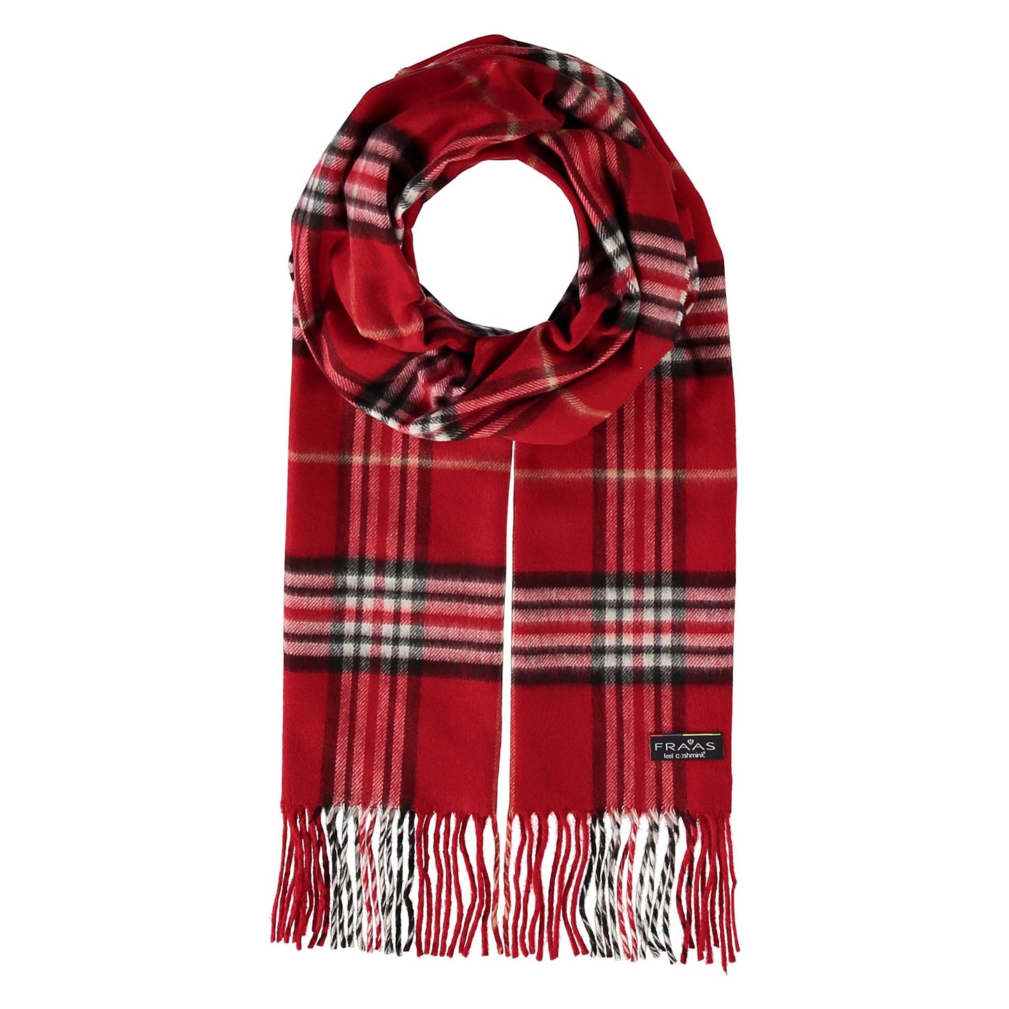 Cashmink Plaid Check Scarf - Red