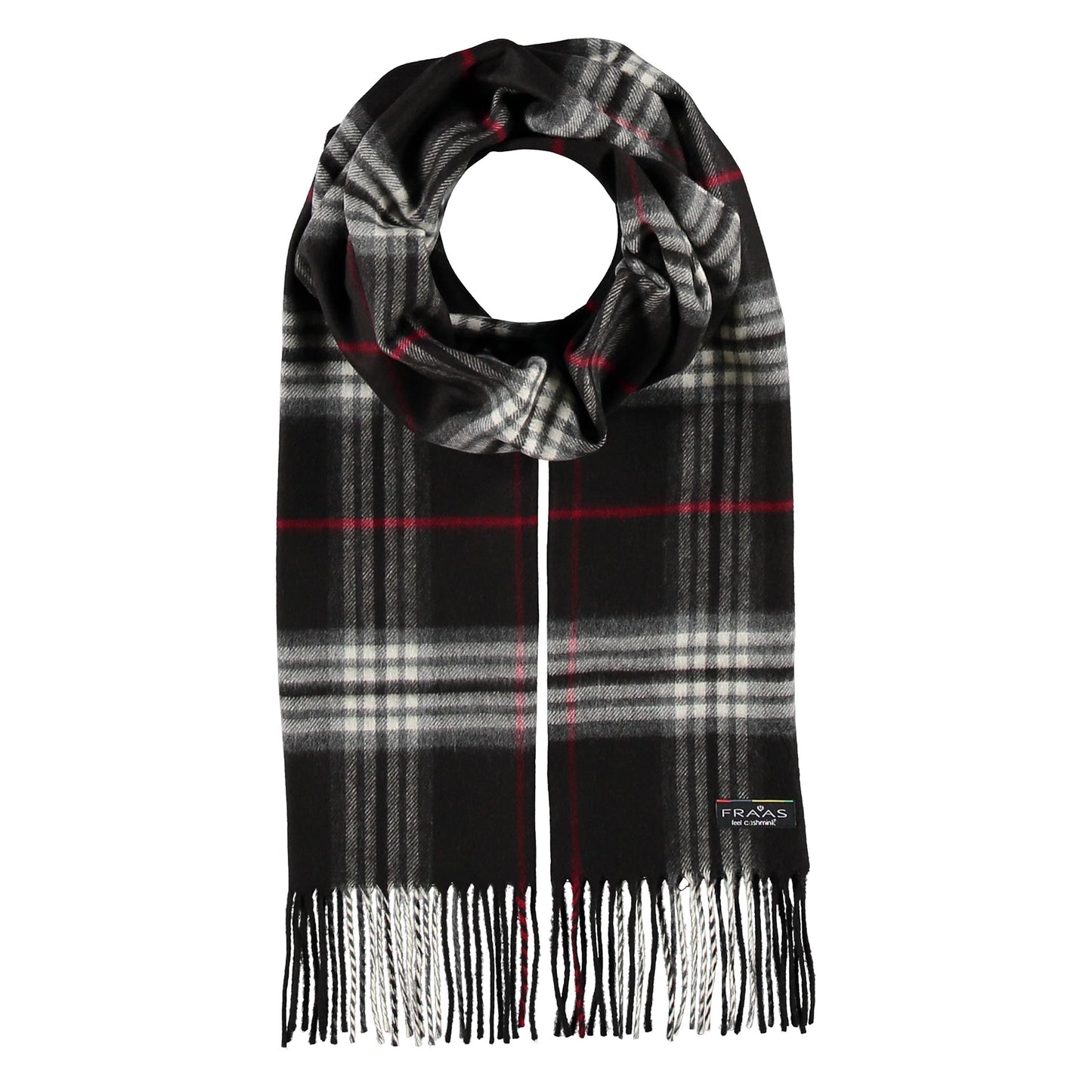 Cashmink Plaid Check Scarf - Black