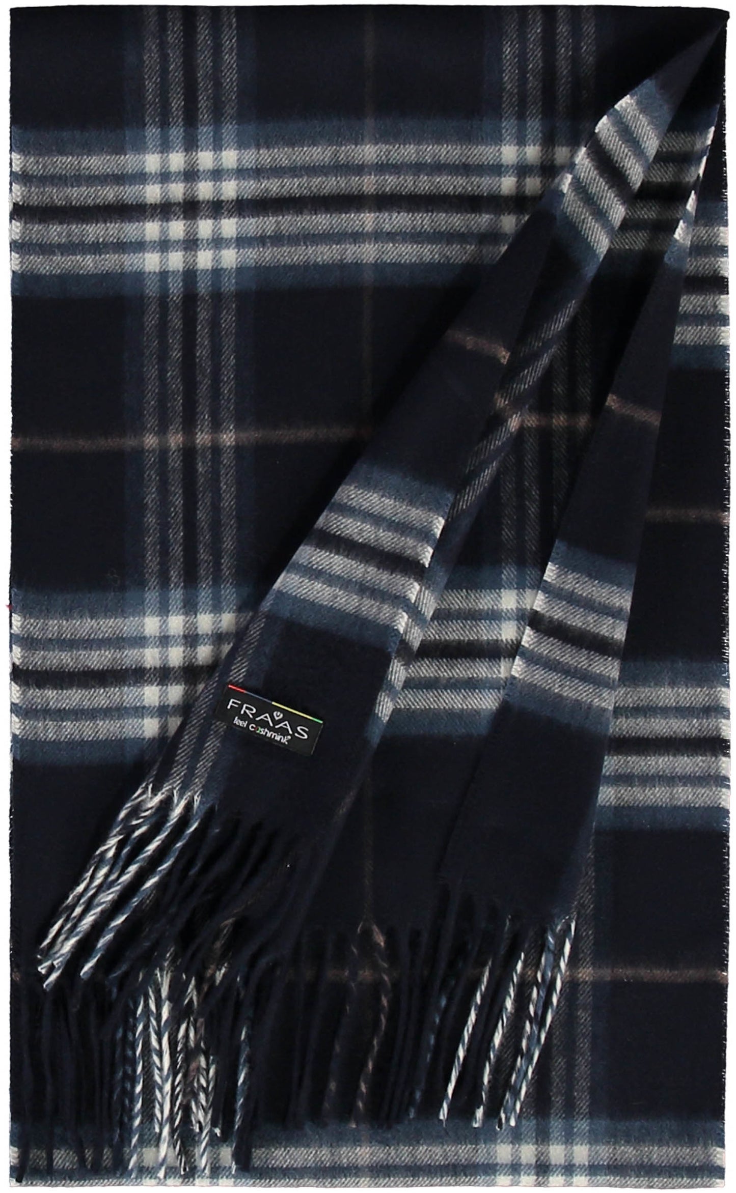 Cashmink Plaid Check Scarf - Navy