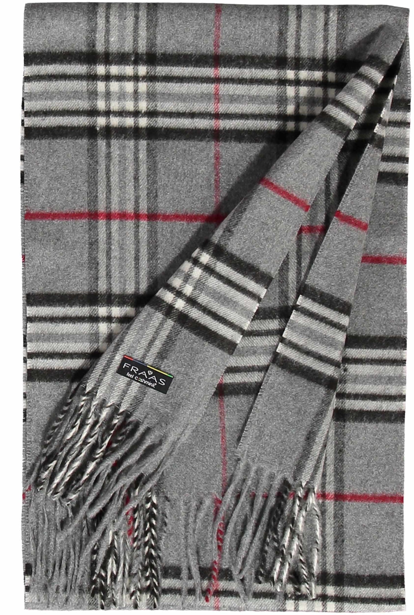 Cashmink Plaid Check Scarf - Grey