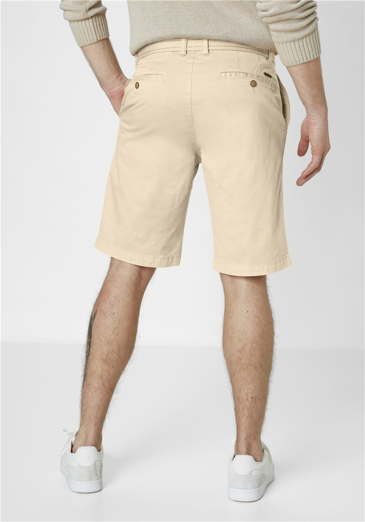 Cotton Tailored Shorts - Stone