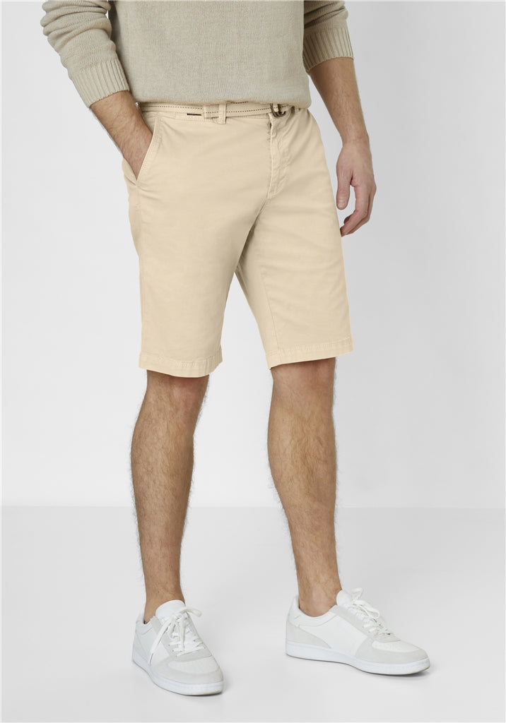 Cotton Tailored Shorts - Stone