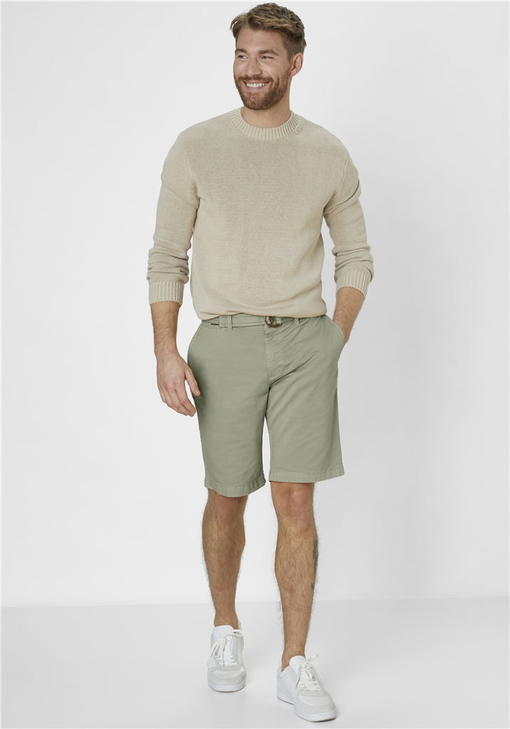 Cotton Tailored Shorts - Khaki