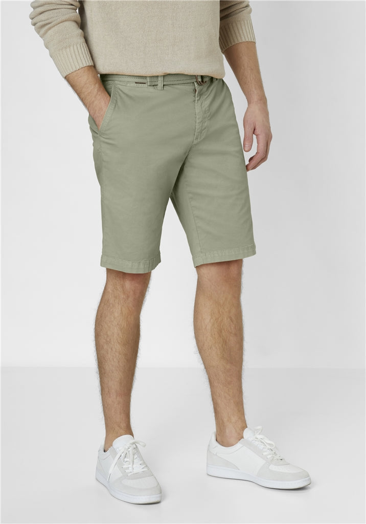 Cotton Tailored Shorts - Khaki