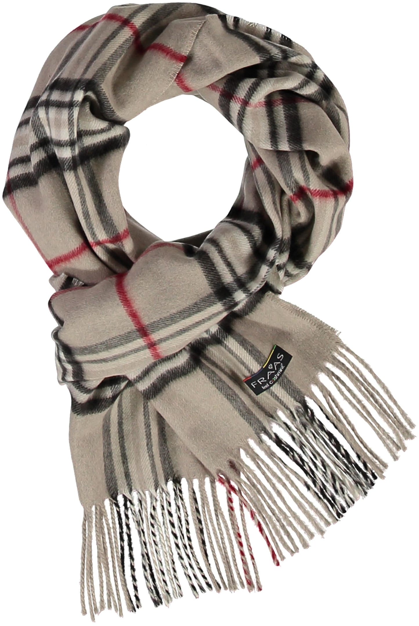 Cashmink Plaid Check Scarf - Stone