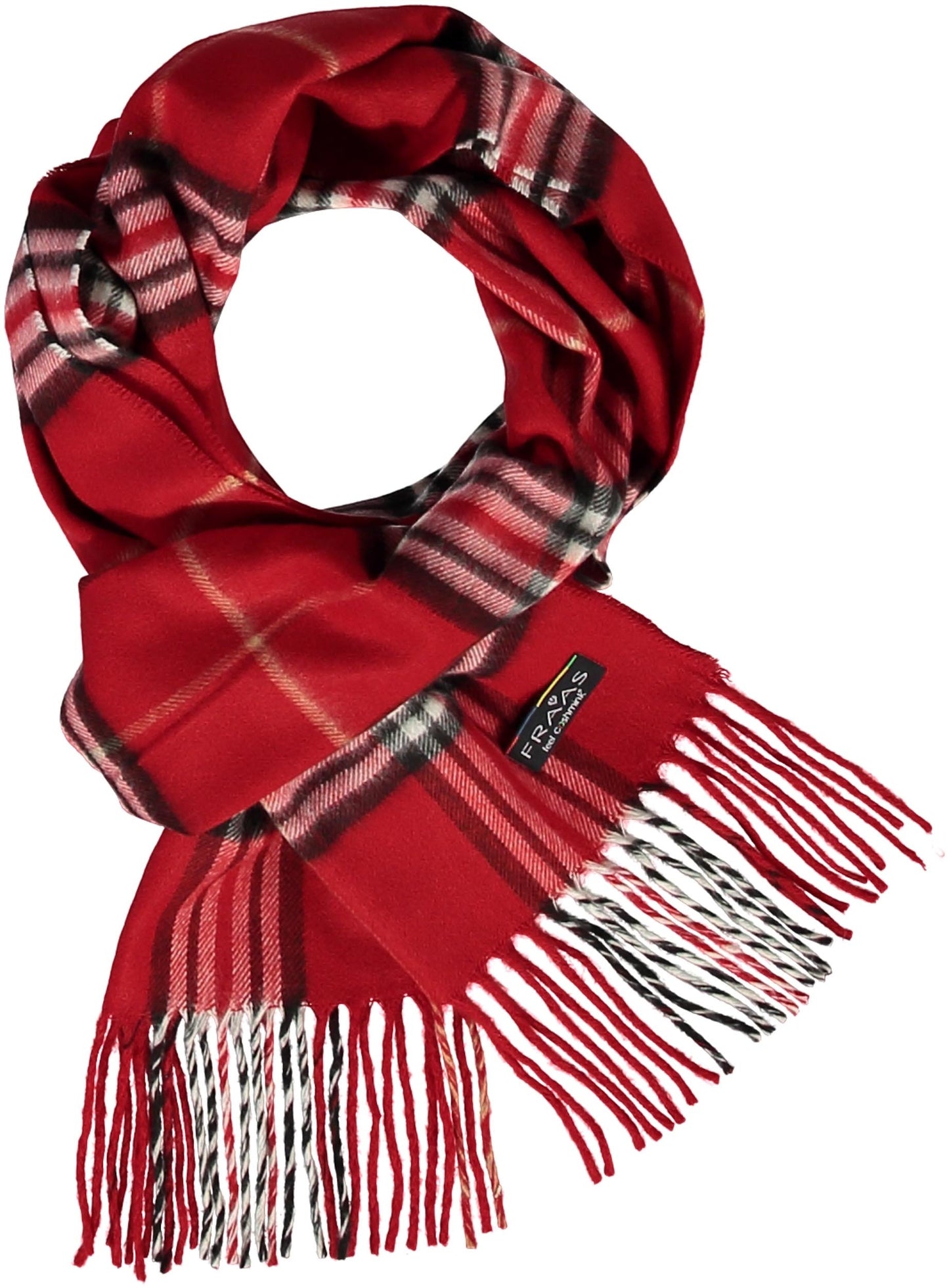 Cashmink Plaid Check Scarf - Red