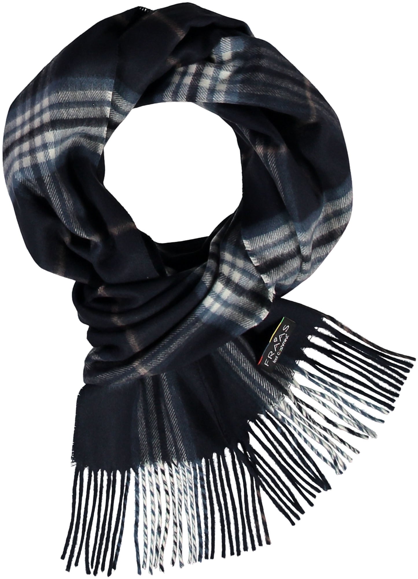 Cashmink Plaid Check Scarf - Navy