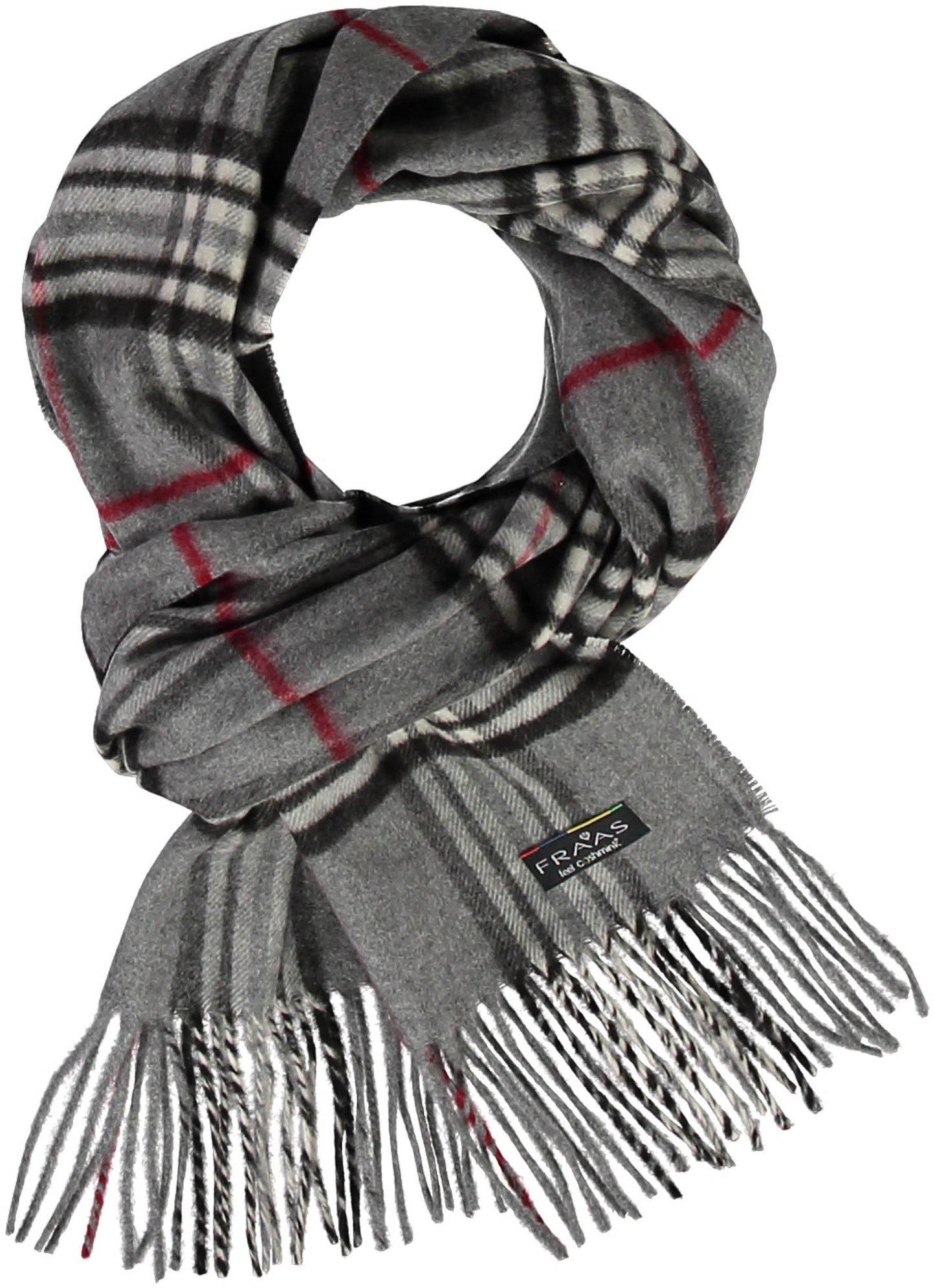 Cashmink Plaid Check Scarf - Grey