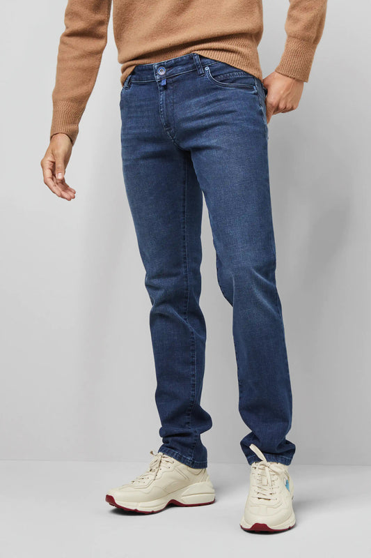 M5 Dark Blue Stone Used Jeans - Super Stretch Slim Fit