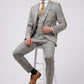 Light Grey and Tan Over Check Suit from Antique Rogue - Jacket