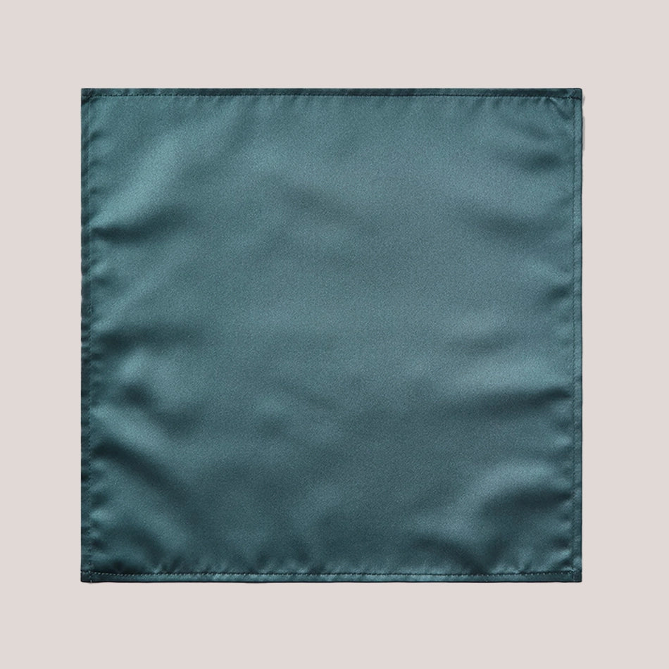 Plain Satin Hankie - Airforce