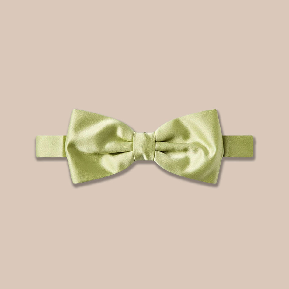 Satin Clip-On Bow Tie - Avacado