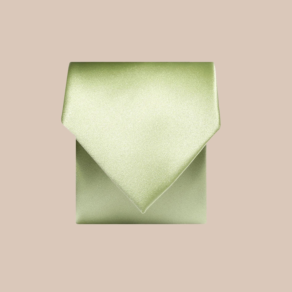 Slim Satin Tie - Avacado