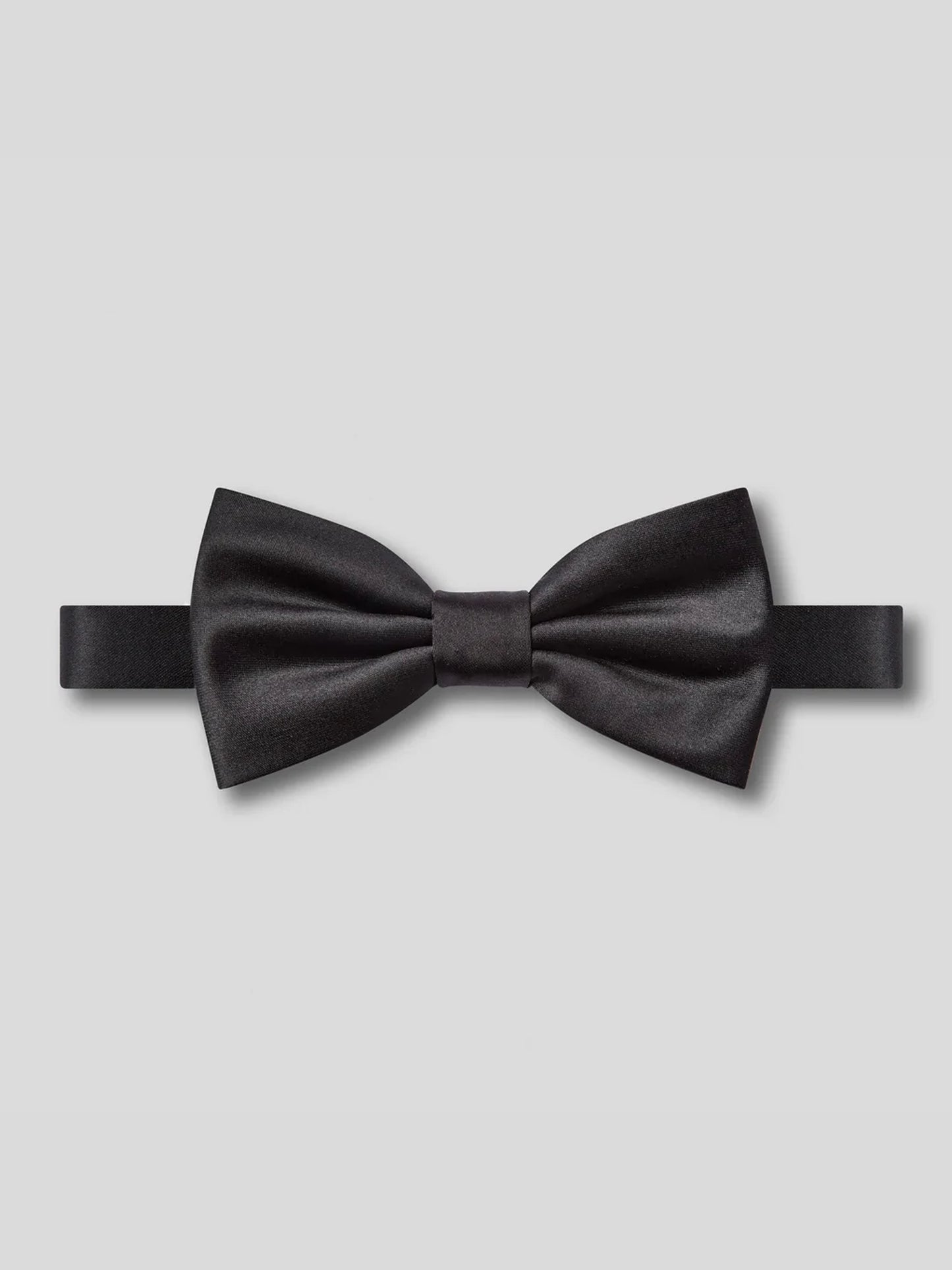 Satin Clip-On Bow Tie - Black