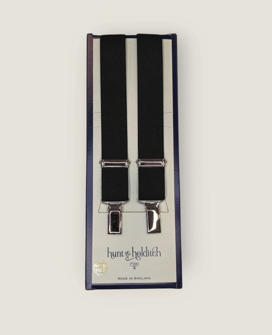 Adjustable Clip Slim Bracers - Black Silver