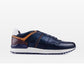 Brescia Leather Trainers - Navy
