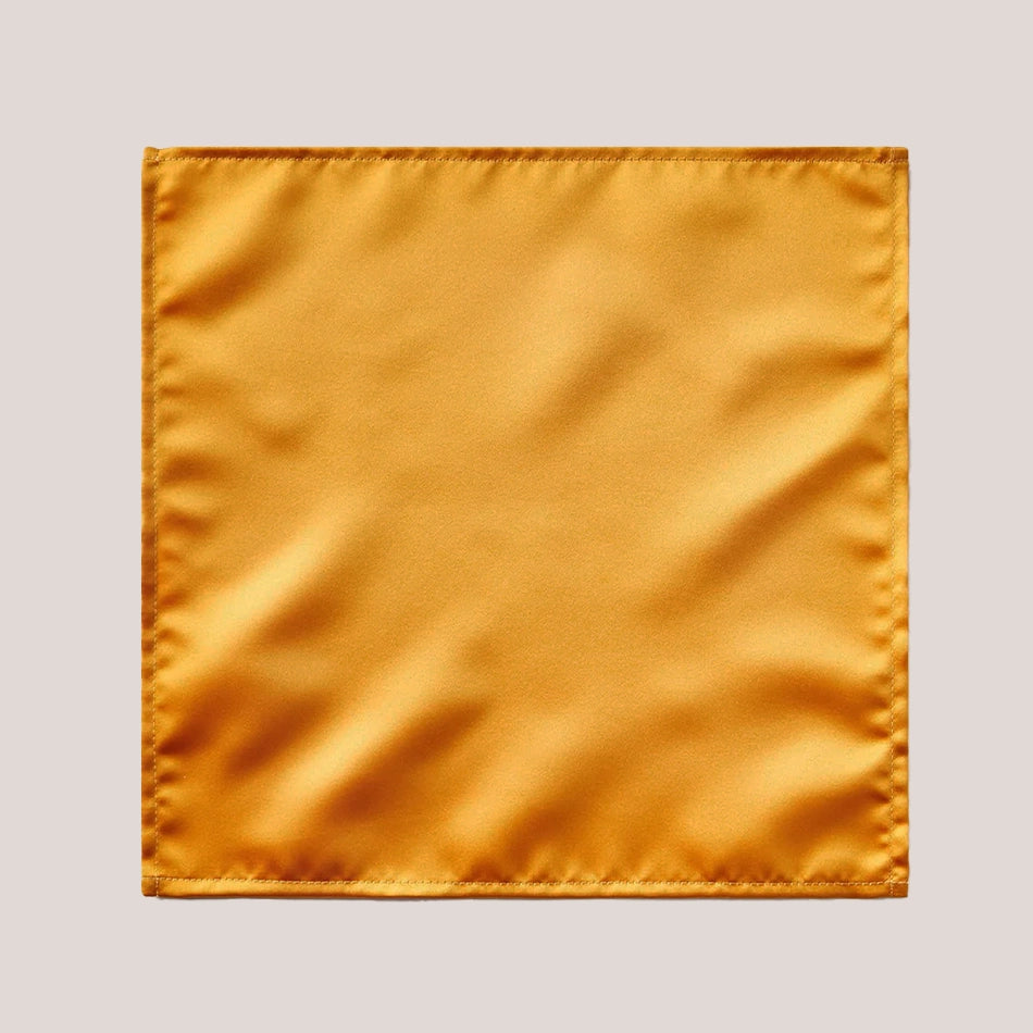 Plain Satin Hankie - Burnt Orange