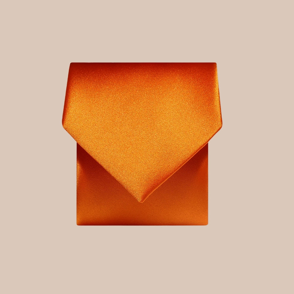 Plain Satin Tie - Burnt Orange