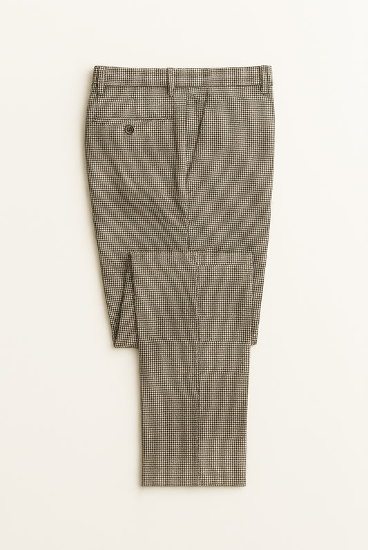 Cannon Brown Houndstooth 3 Piece Suit - Trousers