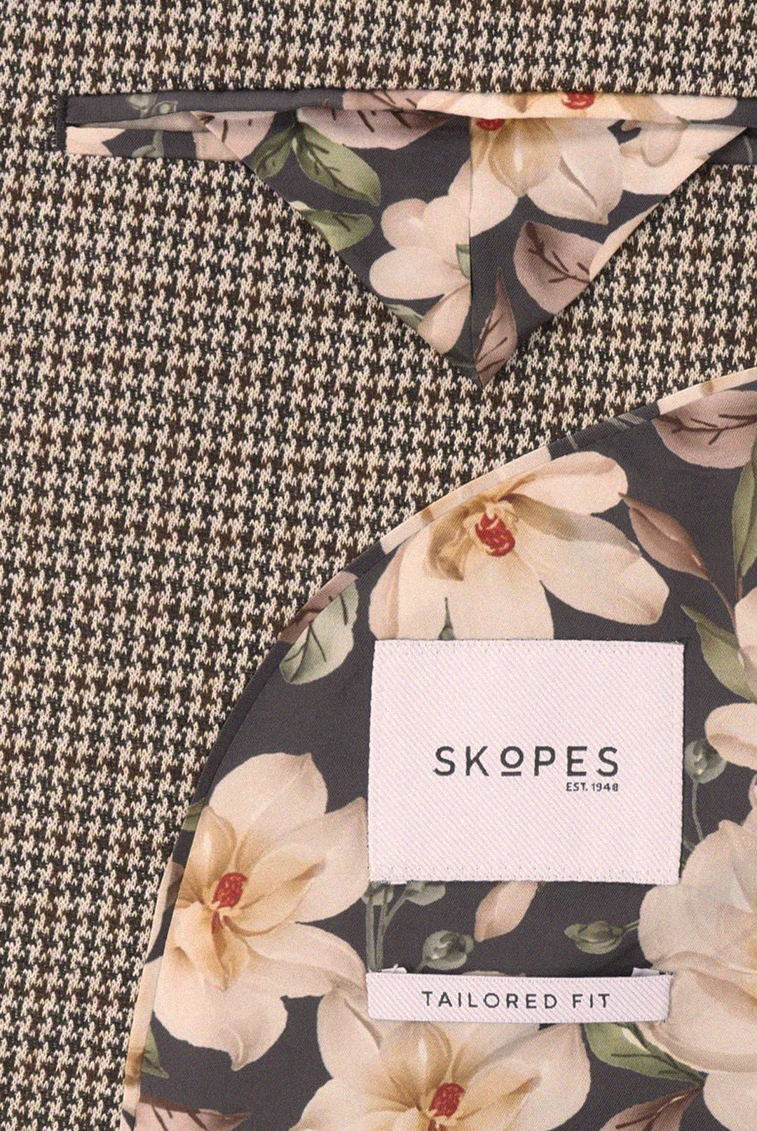 Cannon Brown Houndstooth 3 Piece Suit - Jacket