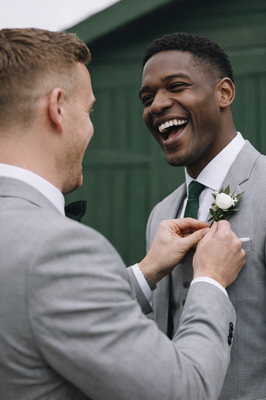 Dale Light Grey Tapered Stretch Fit Suit - Jacket