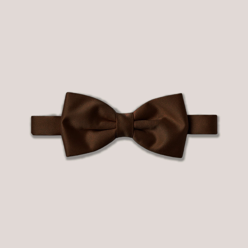 Satin Clip-On Bow Tie - Chocolate