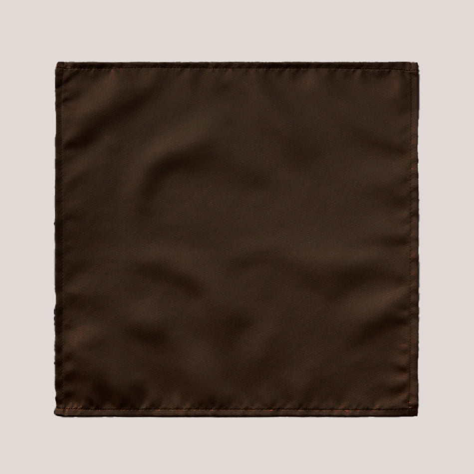Plain Satin Hankie - Chocolate