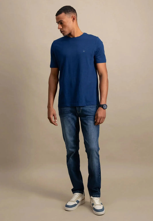 Crew-neck Tee Sustainable Cotton - Midnight Blue
