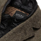 3/4 Length Wool Blend Luxury Overcoat with Zip-Out Panel