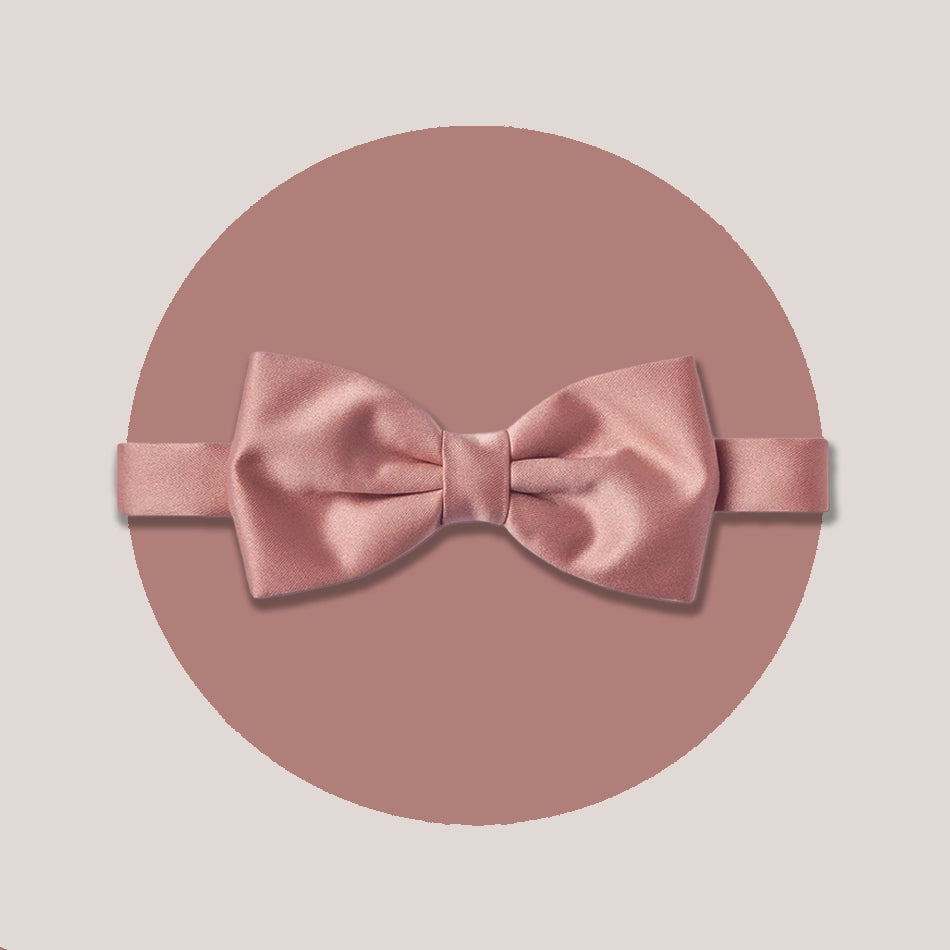 Satin Clip-On Bow Tie - Deep Rose