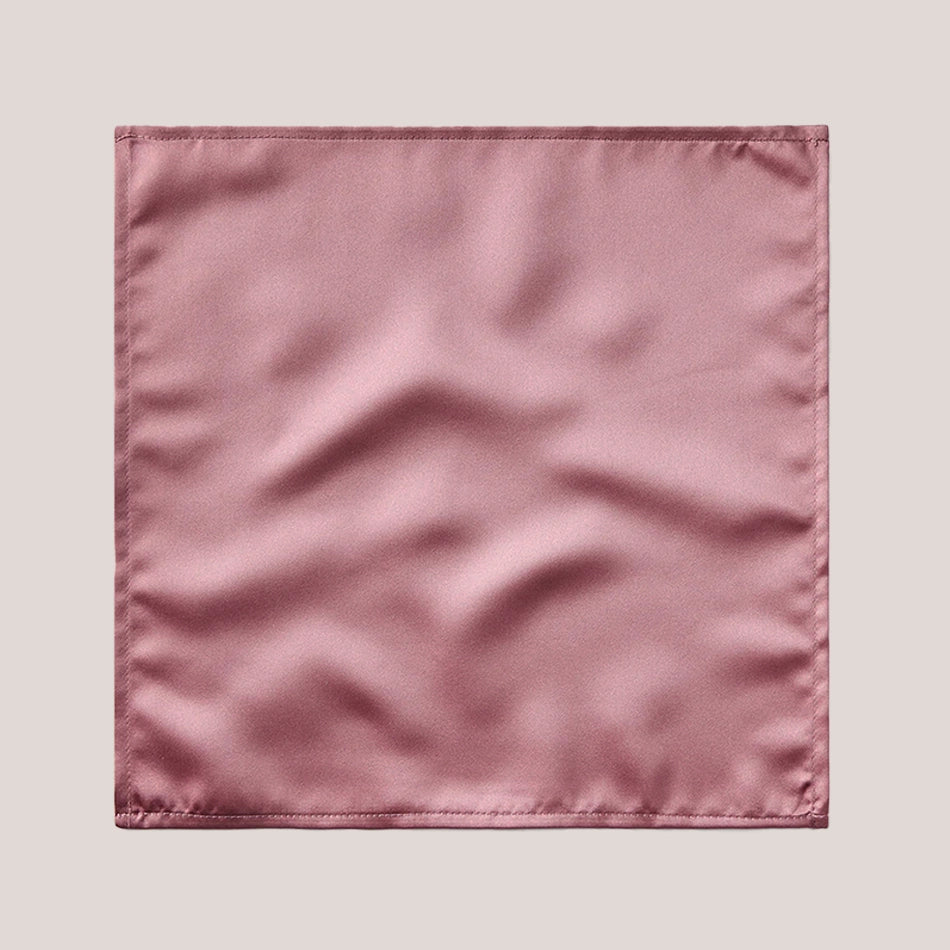 Plain Satin Hankie - Dusky Pink