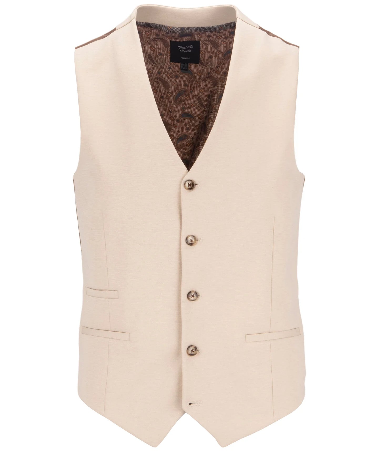 Matteo 3 Piece Suit - Stretch Stone Waistcoat