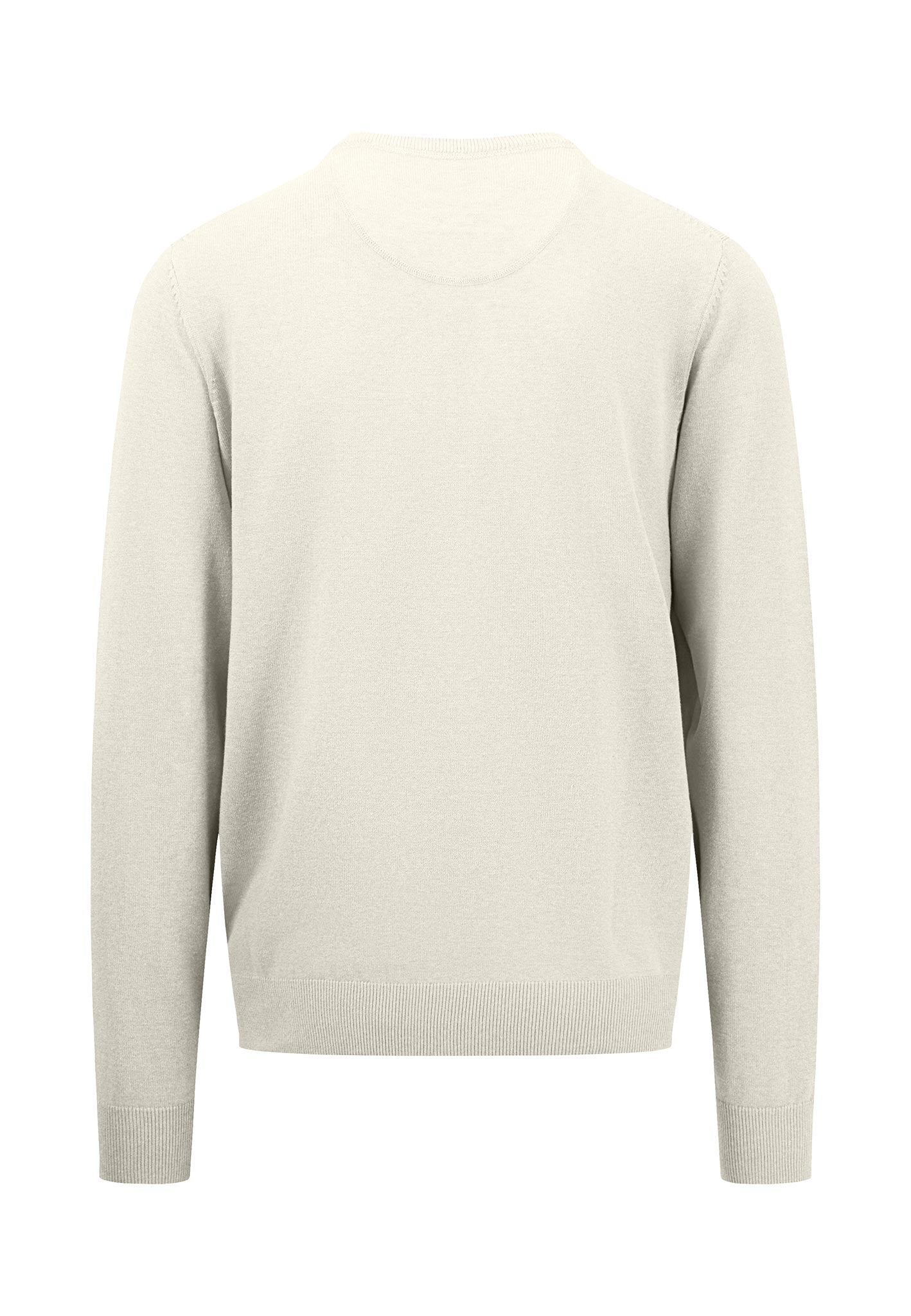 FINE-KNIT SWEATER WITH A CREW NECK - Off White