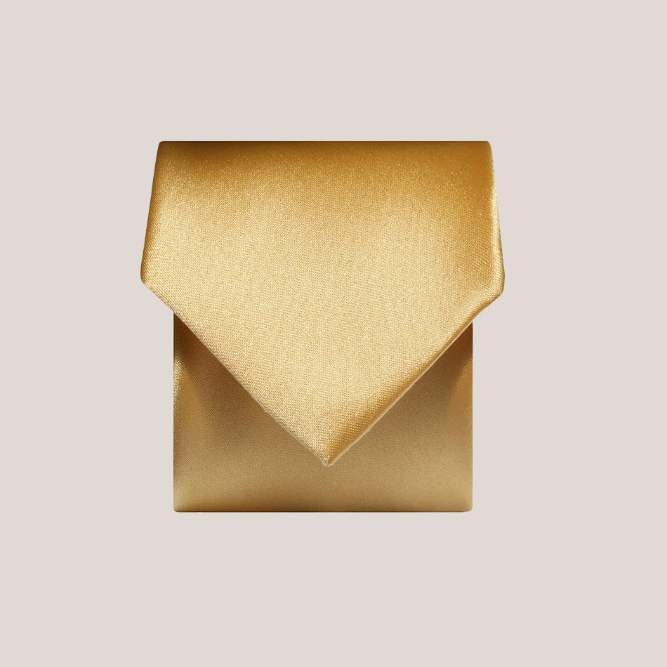 Plain Satin Tie - Gold