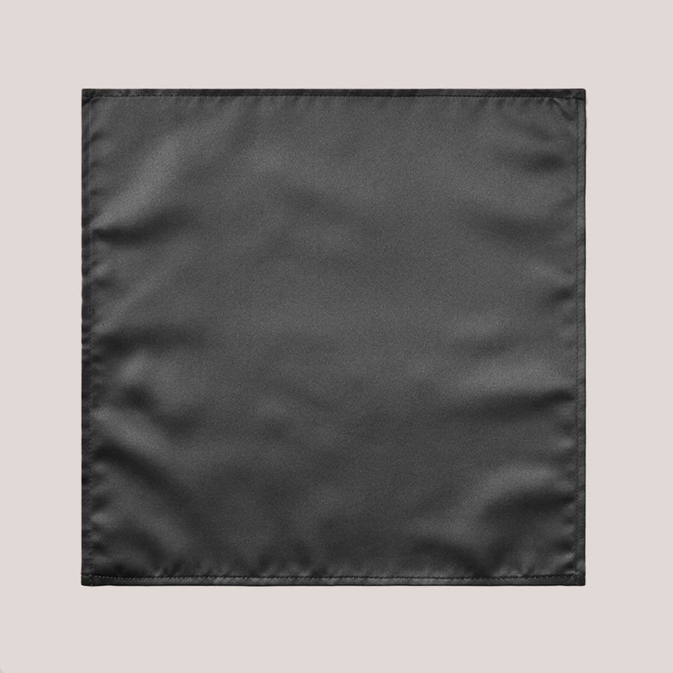 Plain Satin Tie - Gun Metal Grey