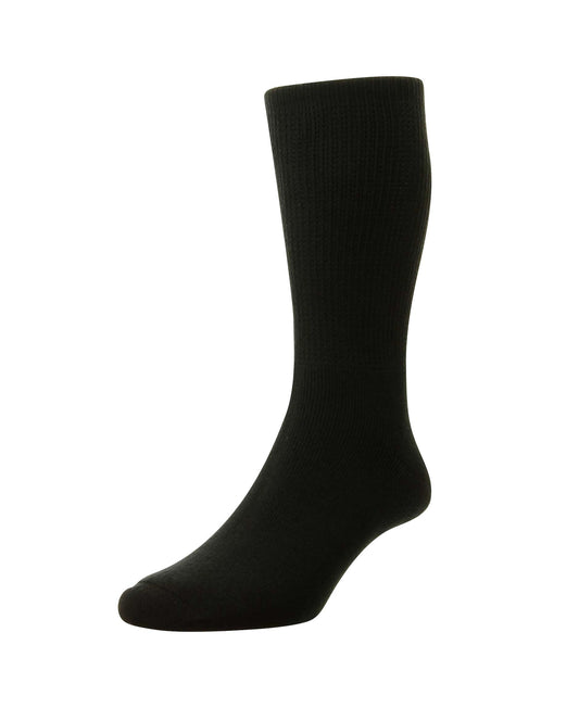 Cotton Diabetic Sock - HJ1351 - Black