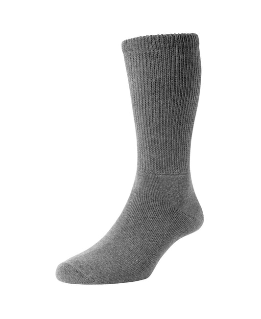 Cotton Diabetic Sock - HJ1351 - Mid Grey