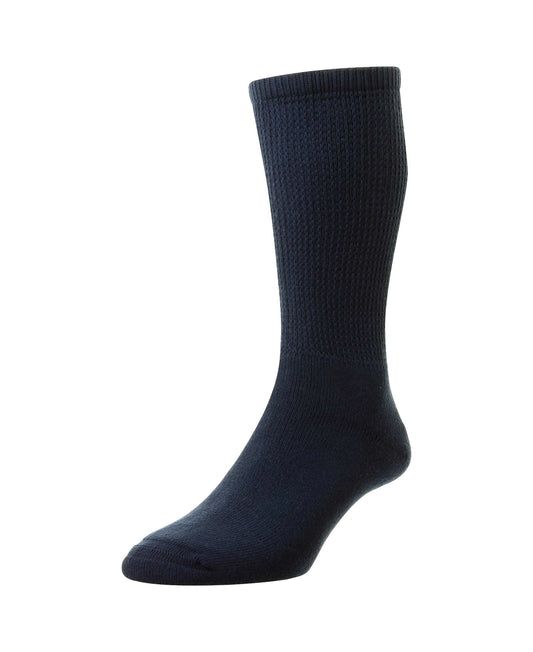 Cotton Diabetic Sock - HJ1351 - Navy