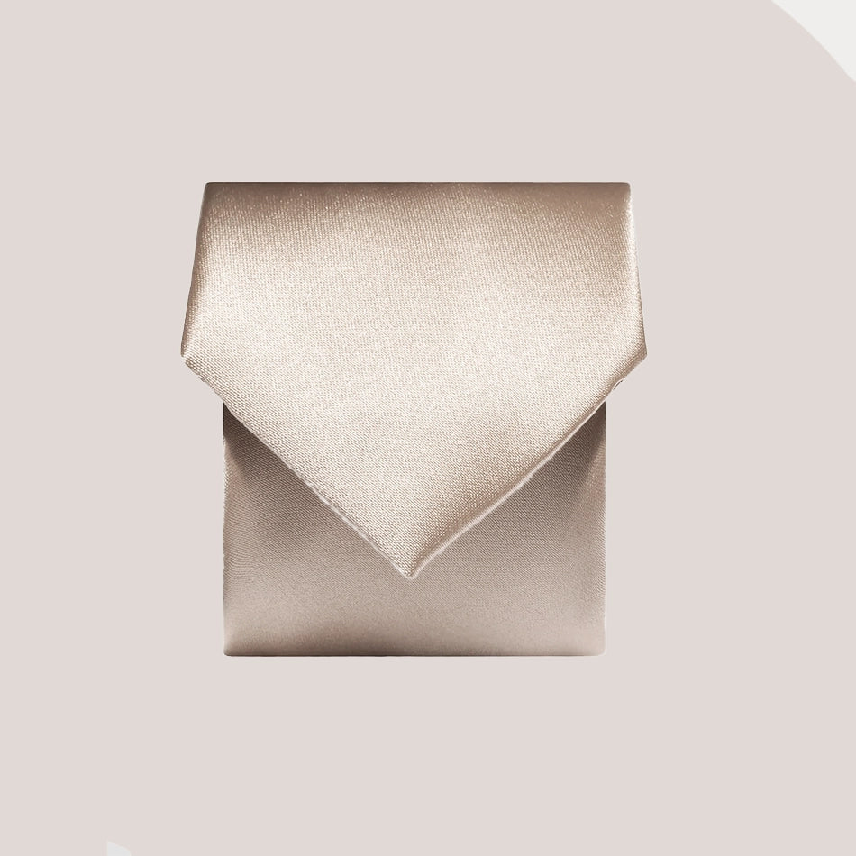 Plain Satin Tie - Ivory