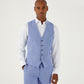 Sky Blue 3 Piece Tailored Fit Suit - Waistcoat