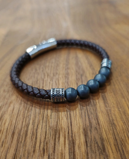 MagRelief - Leather Bracelet - Brown MR012